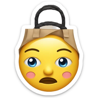 Smiley with bags under eyes sticker