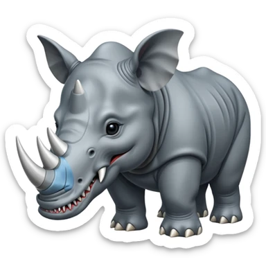 Elephant +rhino +megalodon sticker