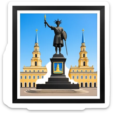 The Statue of Independence on Main Square in Ukraine sticker
