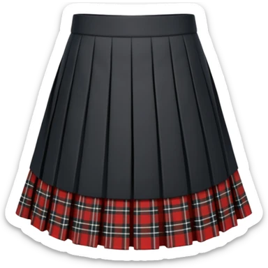 black plaid scottish skirt sticker