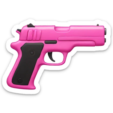 pink gun  sticker