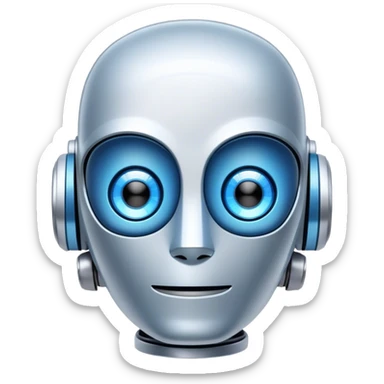 A friendly robot AI SMM specialist sticker