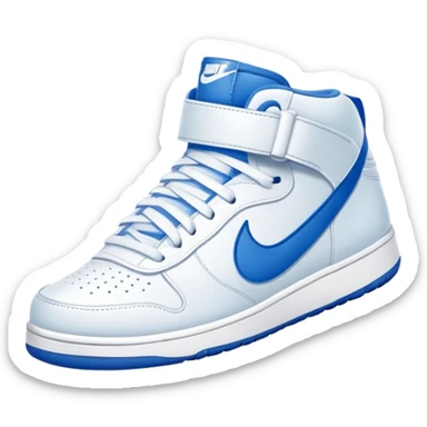 Shoes Nike white an blue  sticker