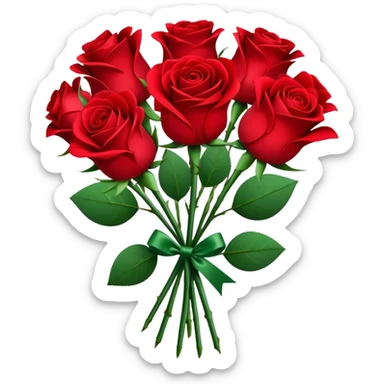 A delicate hand-tied rose bouquet sticker
