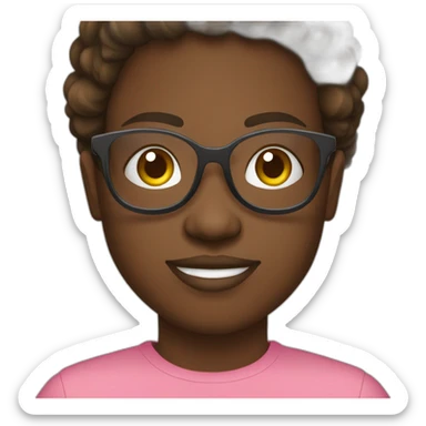 Jeune Congolaise avec lunettes de soleil sticker