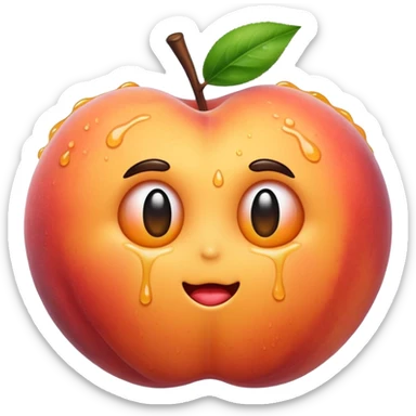peach with goo sticker