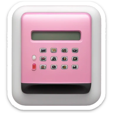 Pink alarm system sticker