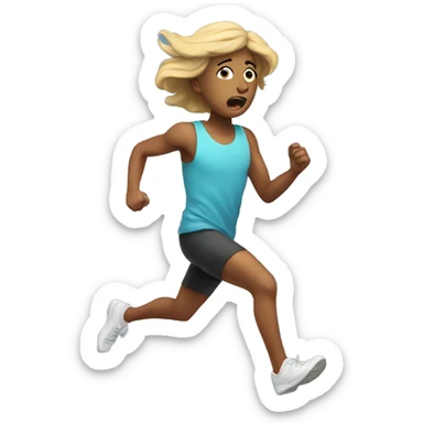 running around catching my breath sticker