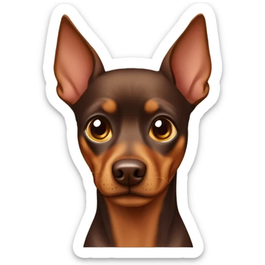 Brown Pinscher  sticker