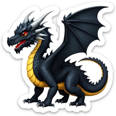 Dragón negro  sticker