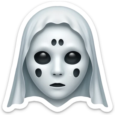 ghost  mask sticker