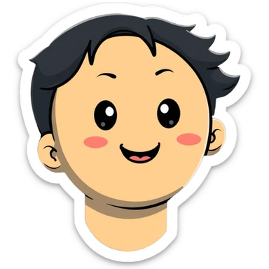 face smiling on the outside but with tears flowing, emotional facade sticker