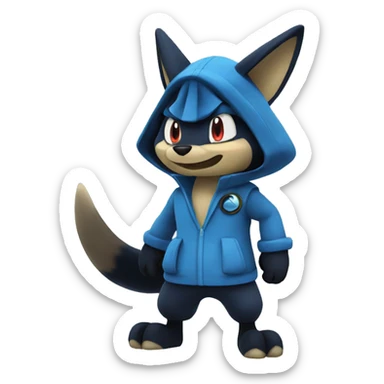 Lucario saying GG sticker