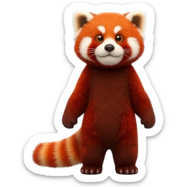 red panda baby pixar style sticker