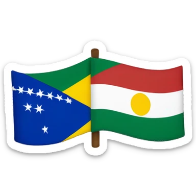 half brazil and half usa flag🇧🇷🇺🇸 simple perfect 50/50 sticker