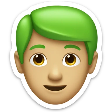 Green Trapezoid shape sticker