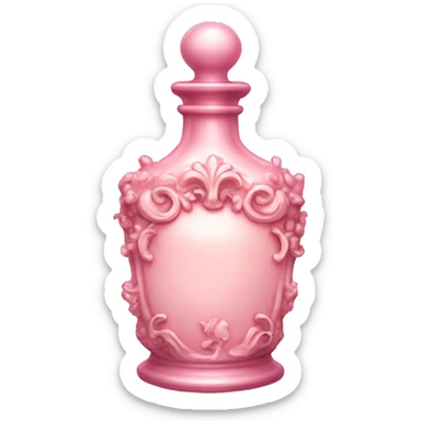 Pale pink rococo potion bottle  sticker