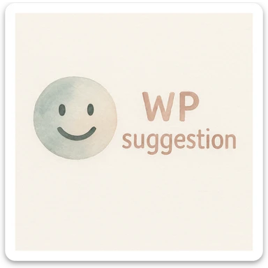 emoji with the text 'WP suggestion' in a watercolor art style, suitable for IT team Slack reactions sticker