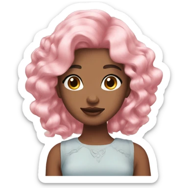 Cœur pastel rose hair sticker