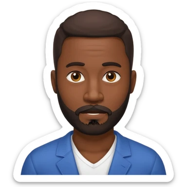 BLACK MAN WITH LOW CUT BEARD SAYING WHO CARES?! sticker