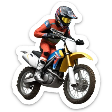 hillclimb dirt bike sticker
