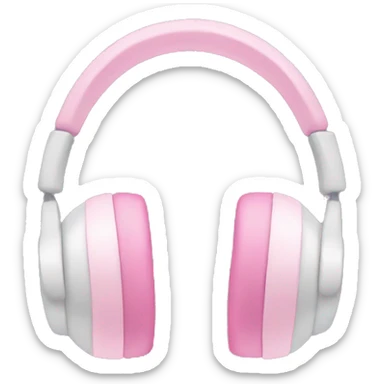 pastel pink headphone sticker