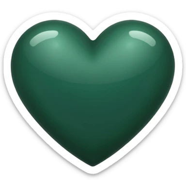 Dark green heart emoji sticker