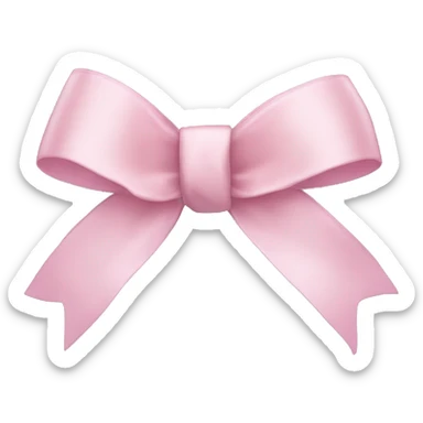 light pink ribbon bow sticker