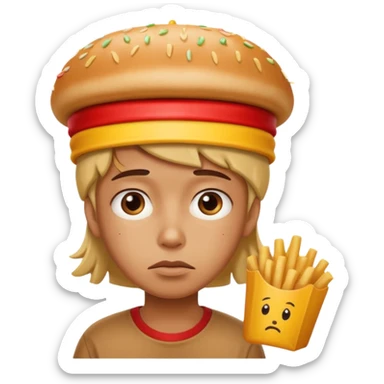 😔 this emoji with a fast over its head sticker