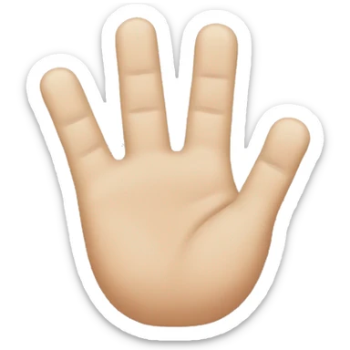 three fingers up sticker