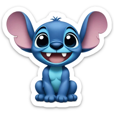 Disney Stitch with hearts sticker