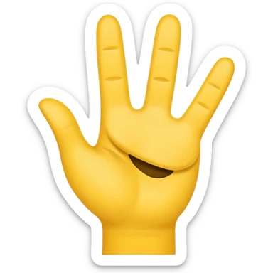 Make a YVL hand emoji doing the YVL hand signal sticker