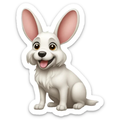 perro conejo con caparazon de tortuga sticker