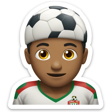 Niño de 5 años jugando al fútbol sticker
