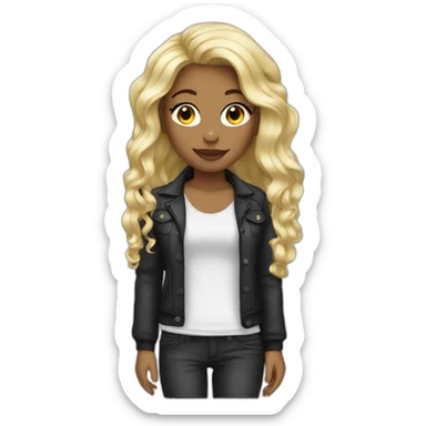 blonde girl - singer sticker