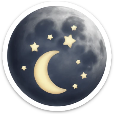 A loving moon sticker
