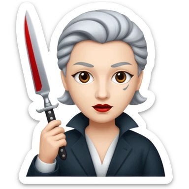 Gosto Man Opera singer with a knife  sticker