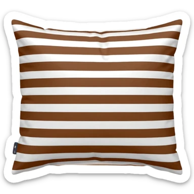 pillow case from the brand TEKLA with white and brown stripes sticker