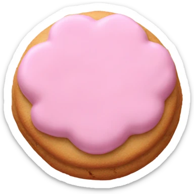 crumbl cookie with pink icing sticker