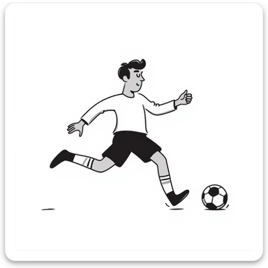 Cristiano Ronaldo, famous footballer, notion style hand drawn doodle sticker