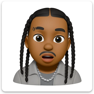 Convert this photo into a 3D emoji in the Apple style, closely resembling the original person, with the same hairstyle, facial features, and expression. The style should mimic Apple's 3D emoji look with smooth, rounded features and vibrant colors. sticker