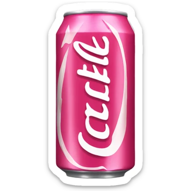 Pink coke a cola can sticker