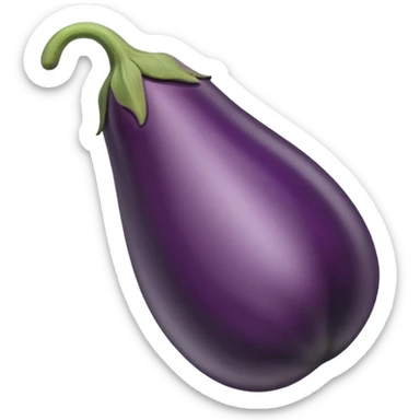 Squashed eggplant emoji sticker