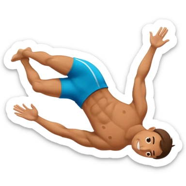 Guy doing a backflip sticker