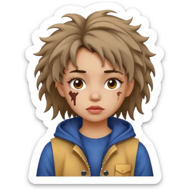 girl emoji , style , ugly outfit sticker