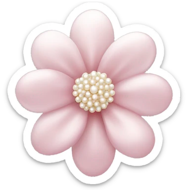 Pearl light pink flower sticker