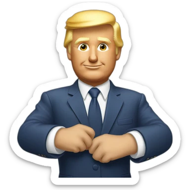 donald trump avec un flexible de frein sticker