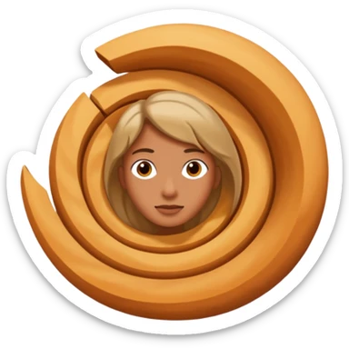 spiral with a human figure inside sticker