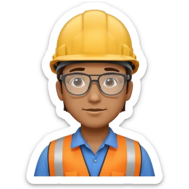 engineer, side view a hard hat  sticker