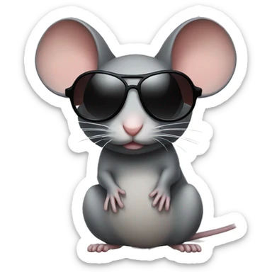 mice with dark non seethe sunglasses sticker